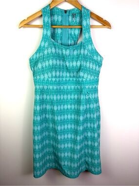 Title Nine Sleeveless racer back Turquoise Patterned Dress size 6